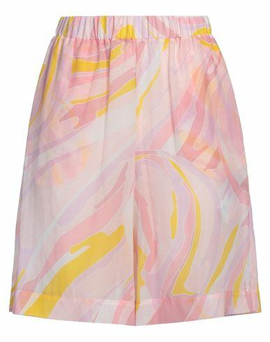 Pucci Woman Shorts & Bermuda Shorts Pink Cotton, Silk Cover