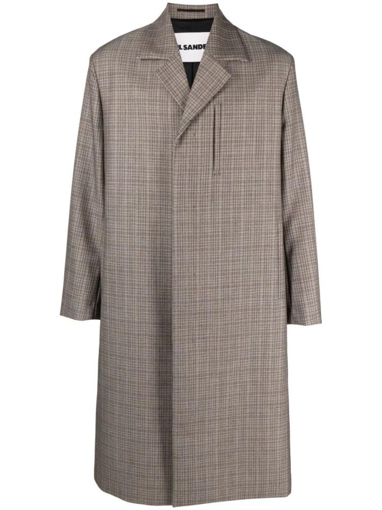 Jil Sander checked wool coat - Black Cover