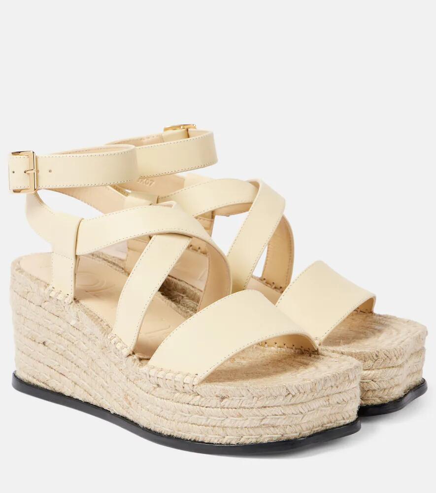 Loewe Paula's Ibiza Petal leather espadrille wedges Cover