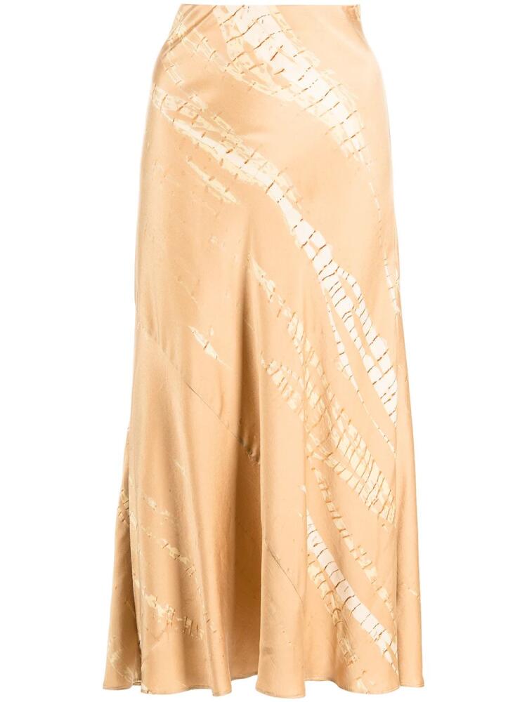 VOZ Bias silk midi skirt - Brown Cover