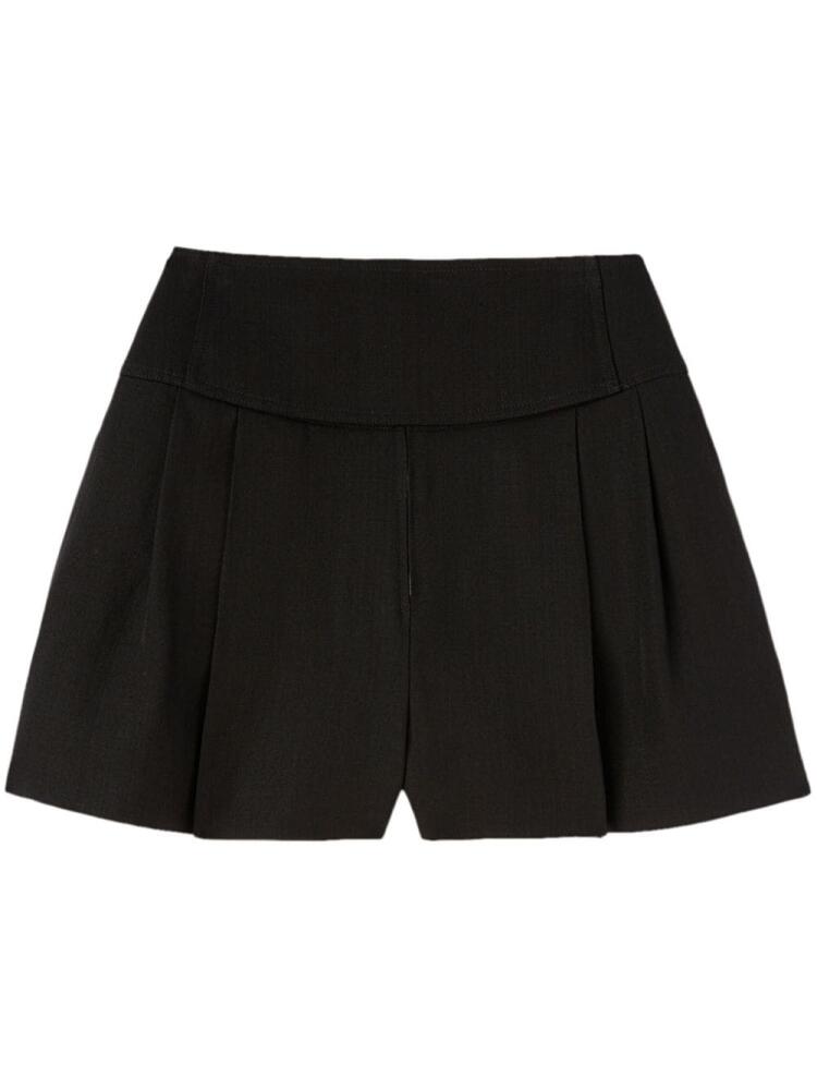 Jil Sander pleated cotton shorts - Black Cover