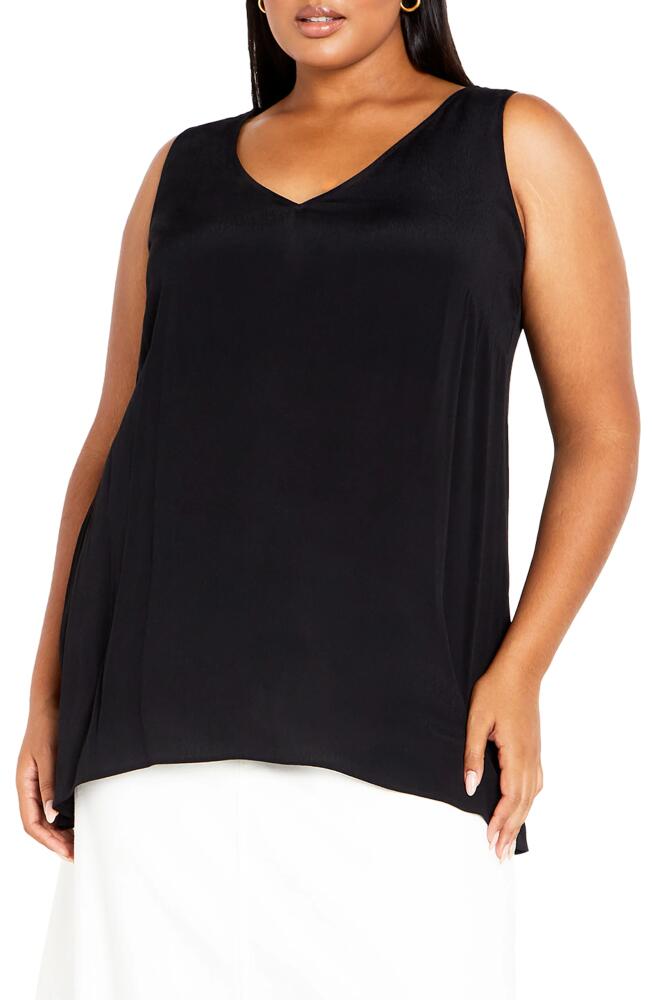 City Chic Jemima Sleeveless Top in Black Cover