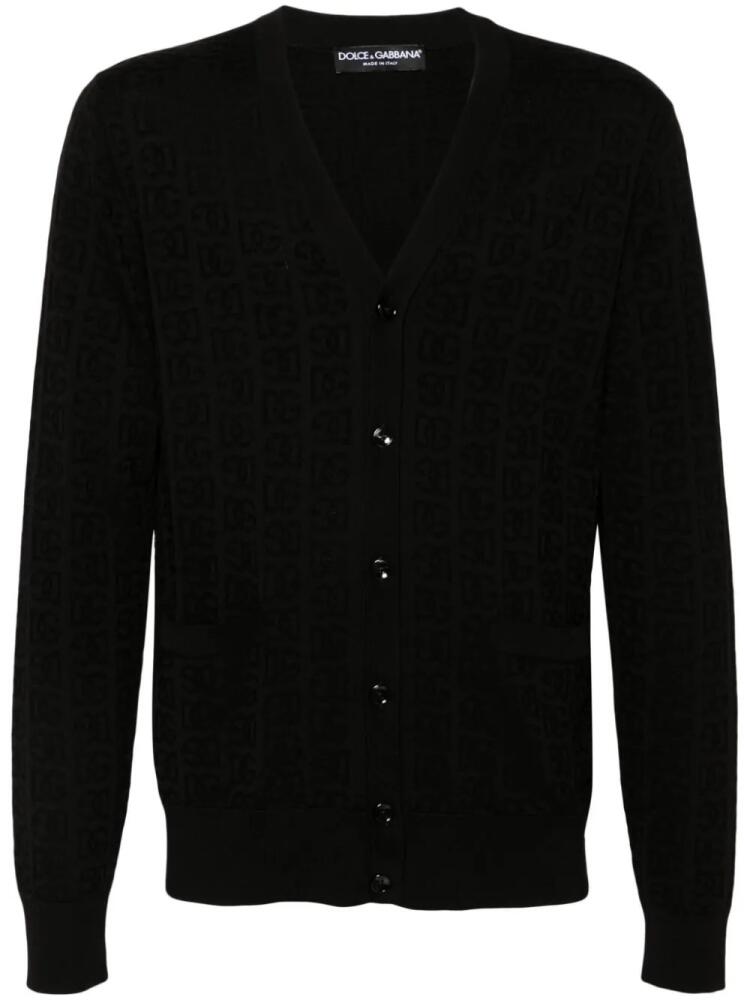 Dolce & Gabbana monogram-jacquard cardigan - Black Cover