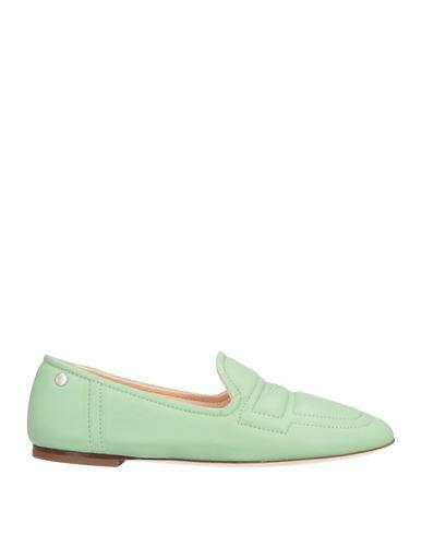 Agl Woman Loafers Light green Soft Leather Cover