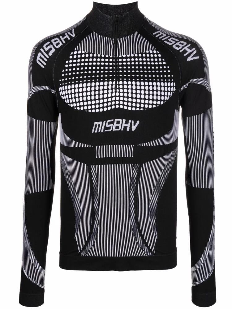 MISBHV high-collar fitted top - Black Cover