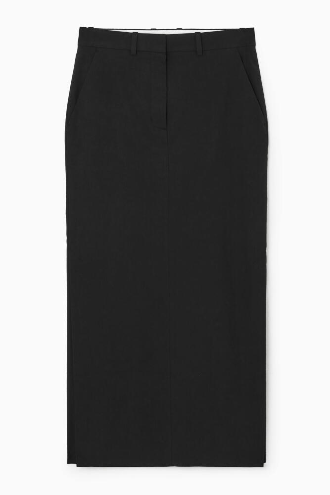 COS TAILORED LINEN-BLEND MAXI SKIRT Cover