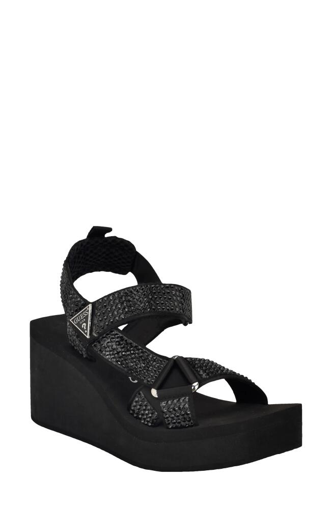 GUESS Dawsin Slingback Platform Wedge Sandal in Black Cover