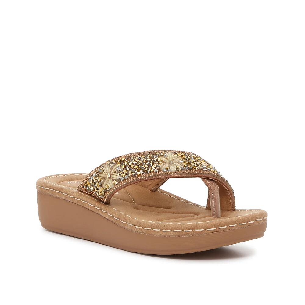 Patrizia by Spring Step Masai Sandal | Women's | Tan/Goldtone Metallic Cover