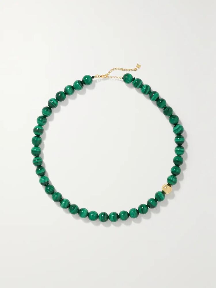 Mateo - 14-karat Gold Malachite Necklace - One size Cover