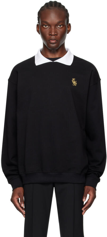 Ernest W. Baker Black Embroidered-Logo Polo Cover