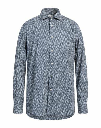 Bagutta Man Shirt Blue Cotton, Elastane Cover