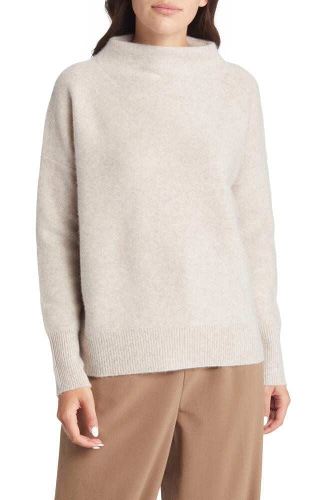 Vince Boiled Cashmere Funnel Neck Pullover in Marble Cover