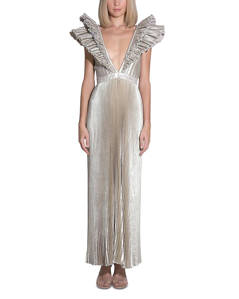 L'Idee Tuileries Metallic Ruffled Gown Cover