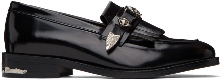 Toga Virilis Black Leather Loafers Cover