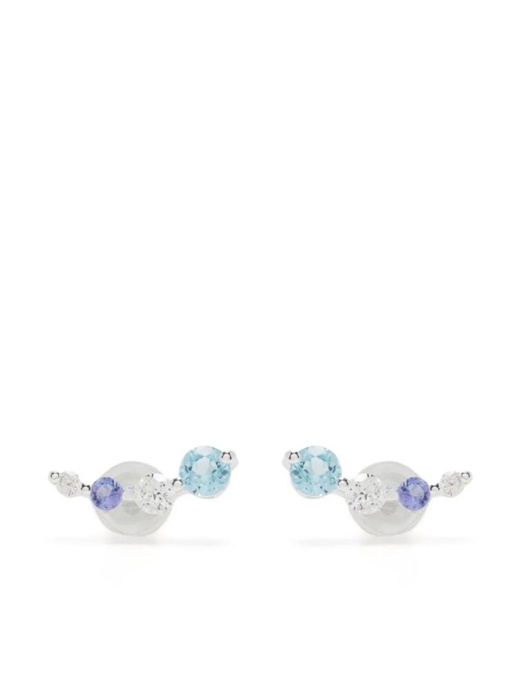 Dinny Hall crystal-embellished stud earrings - Silver Cover