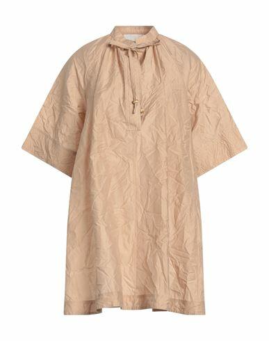 Nanushka Woman Mini dress Light brown Cotton, Polyester Cover