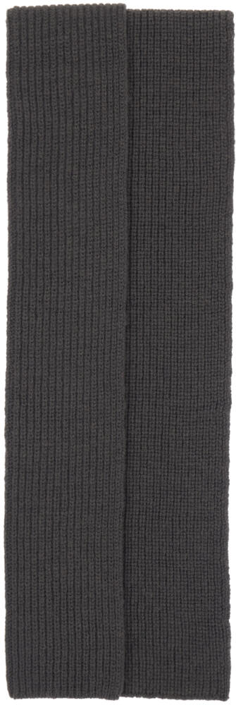 Dries Van Noten Gray Ribbed Scarf Cover