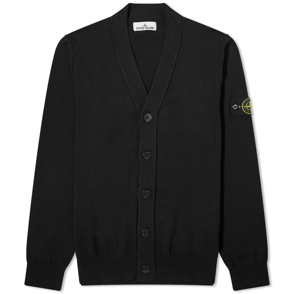 Stone Island Men's Soft Cotton Cardigan in Black Cover