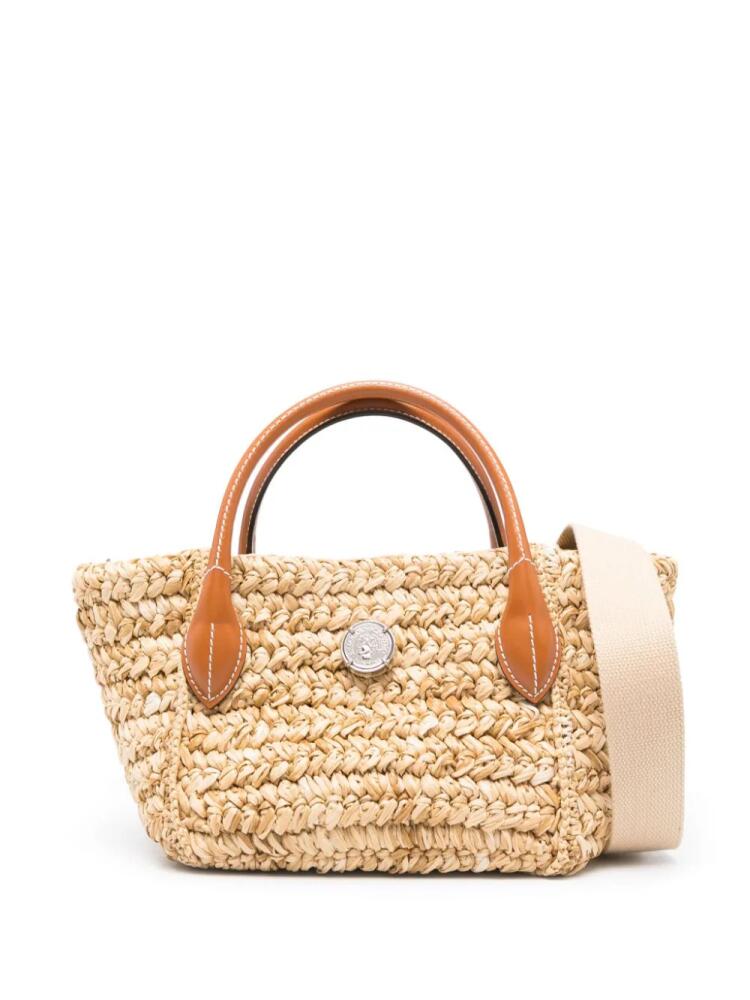 Ermanno Scervino mini raffia tote bag - Neutrals Cover