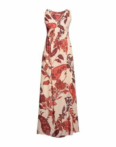 Biancoghiaccio Woman Maxi dress Beige Polyester Cover