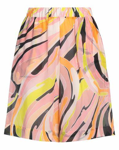 Pucci Woman Shorts & Bermuda Shorts Orange Cotton, Silk Cover