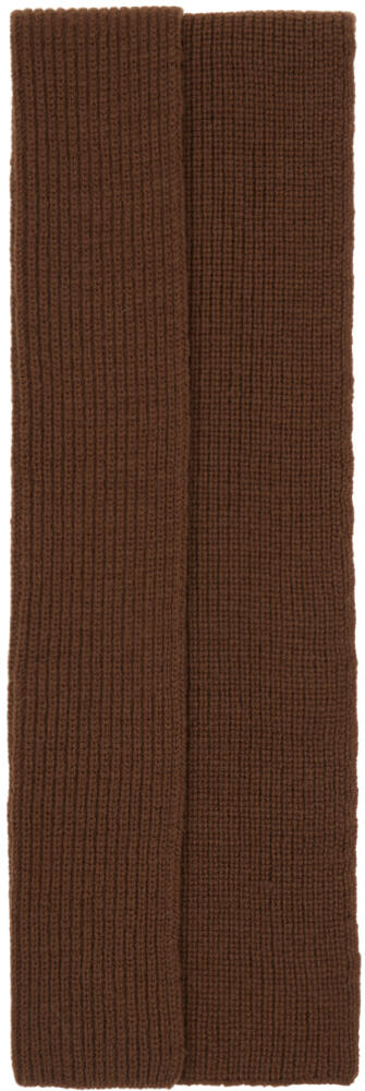 Dries Van Noten Brown Ribbed Scarf Cover