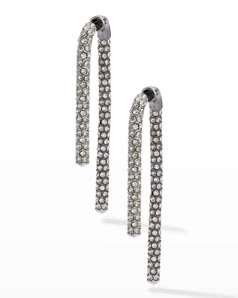 DEMARSON Celeste Pave Crystal and Silver Earrings Cover