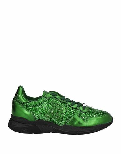 Richmond Woman Sneakers Green Leather Cover