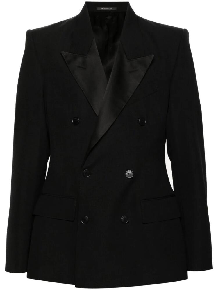 Balenciaga peak-lapels double-breasted blazer - Black Cover