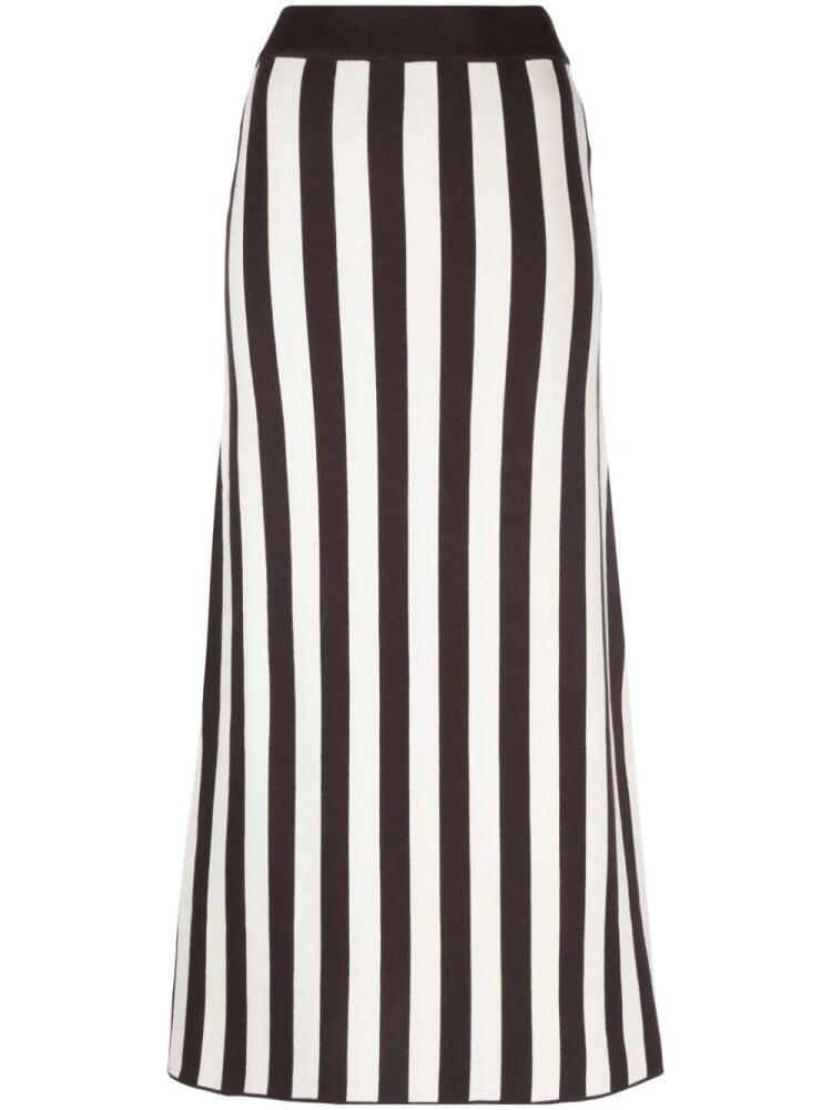 Sunnei striped long knitted skirt - Brown Cover