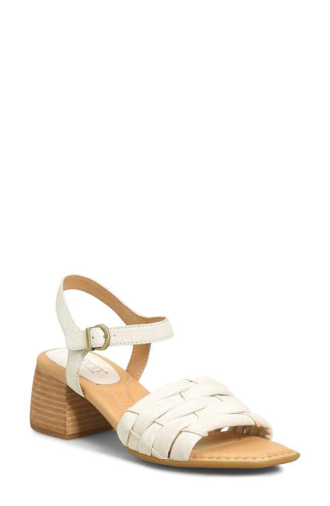 Børn Shonie Ankle Strap Sandal in White Leather Cover