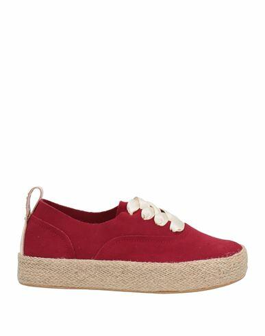 Apepazza Woman Espadrilles Burgundy Soft Leather Cover