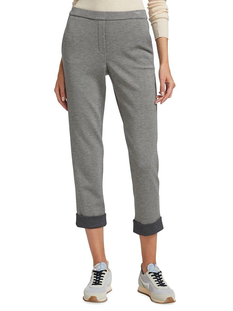 Theory Women's Treeca Ankle Cropped Pants - Grey Melange Cover