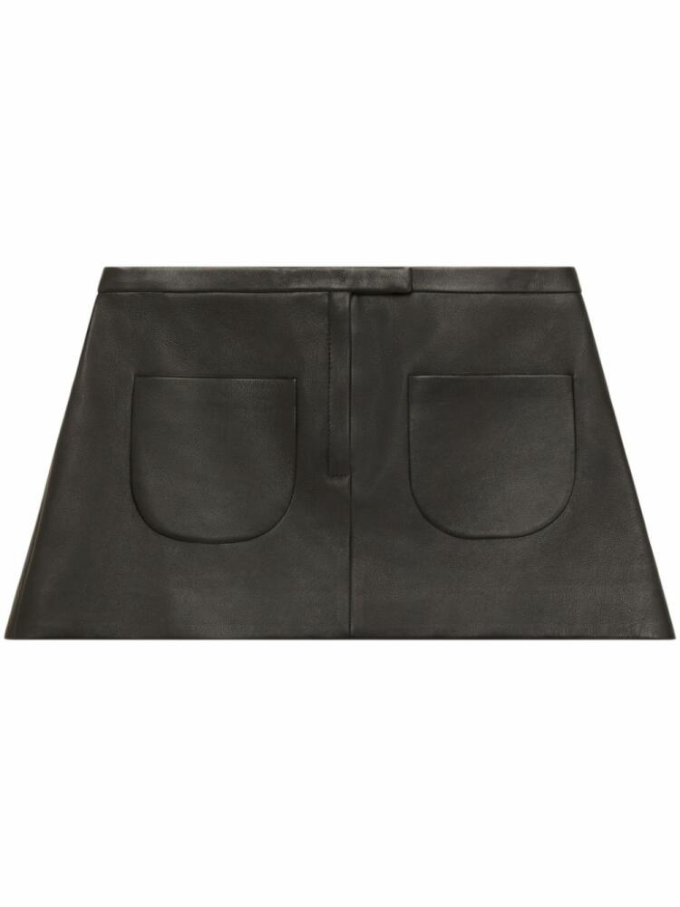 Courrèges leather pockets miniskirt - Black Cover