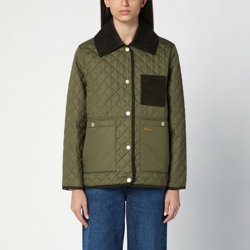 Barbour Moss green quilted jacket Cover