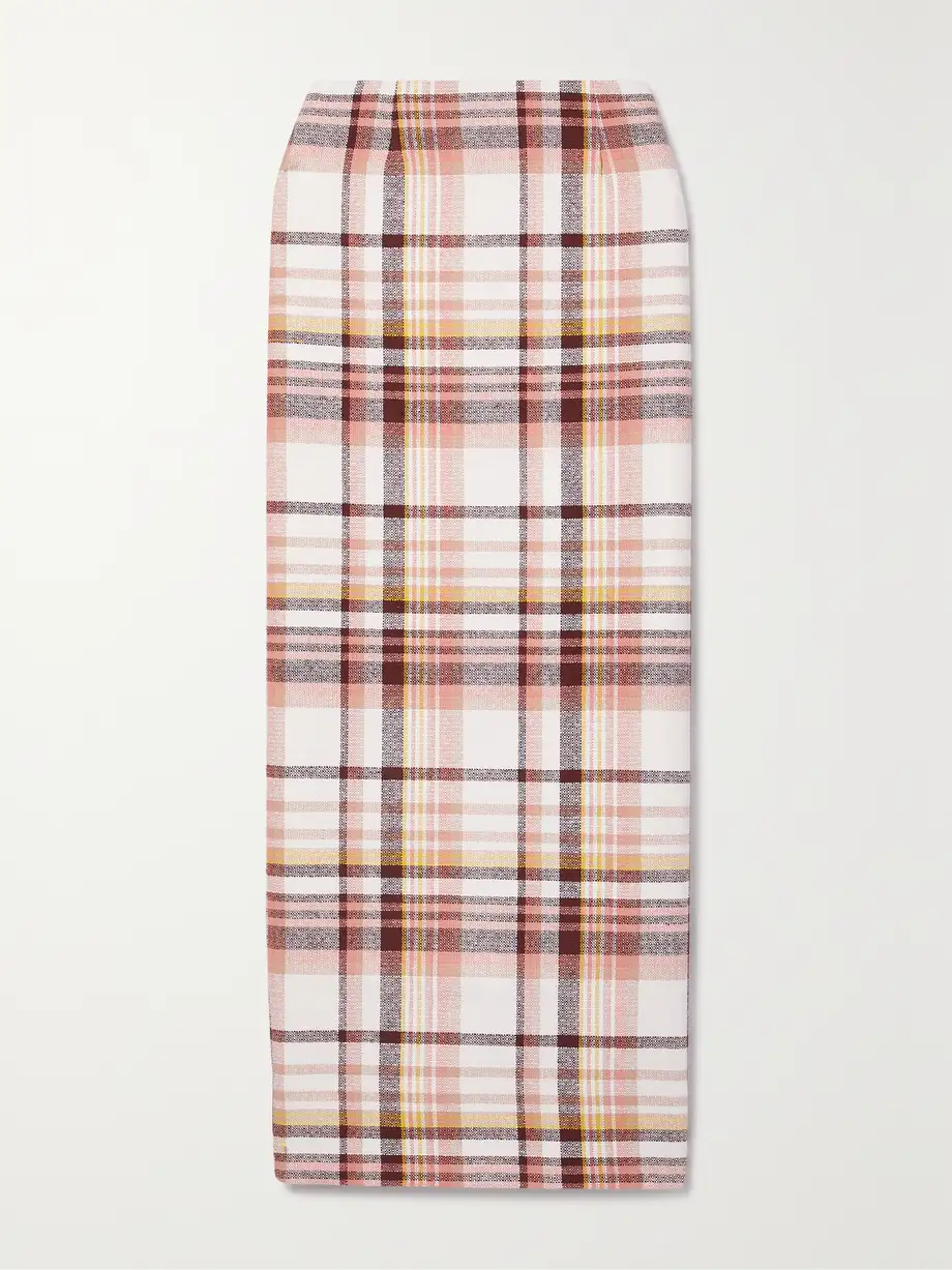 Zimmermann - Matchmaker Checked Linen And Cotton-blend Midi Skirt - Multi Cover