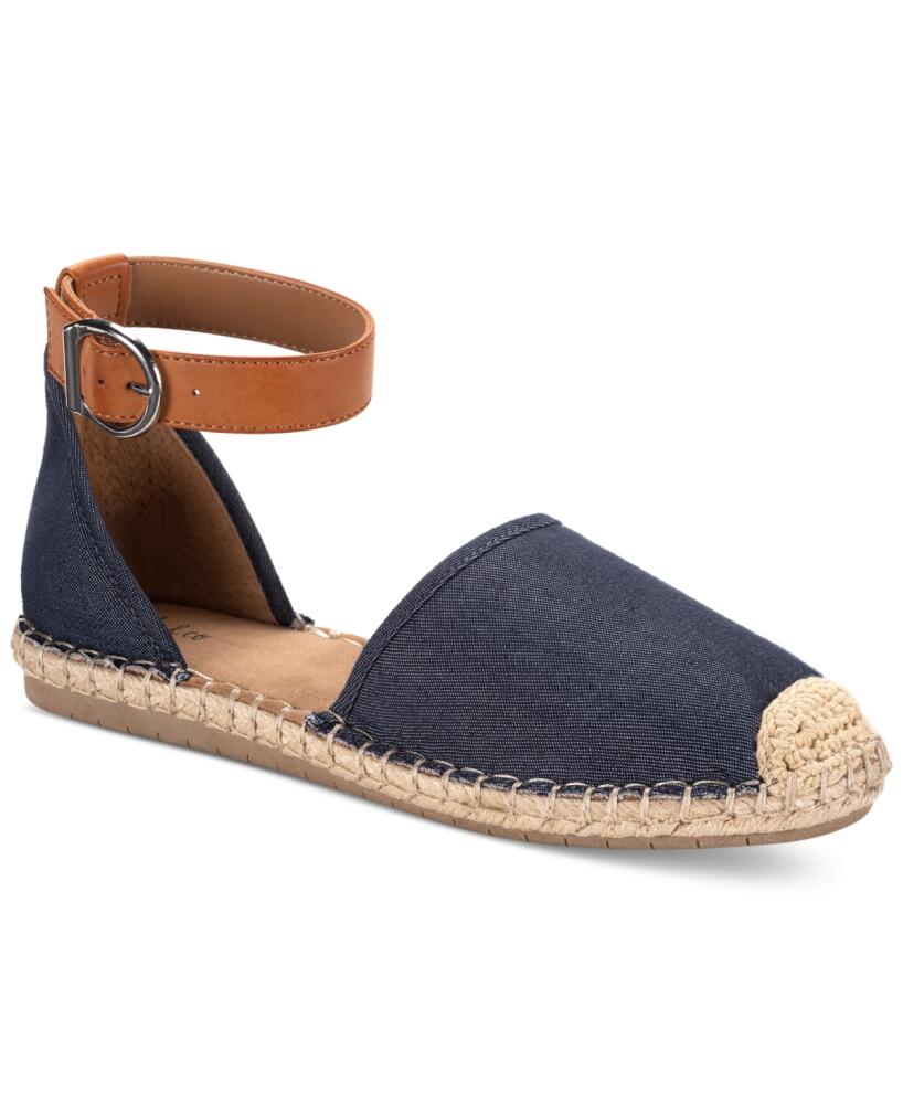 Style & Co Women's Paminaa Flat Sandals, Created for Macys - Navy Denim Cover