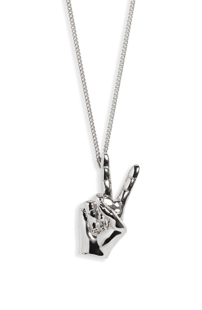 Y/Project Men's Mini Peace Pendant Necklace in Silver Cover