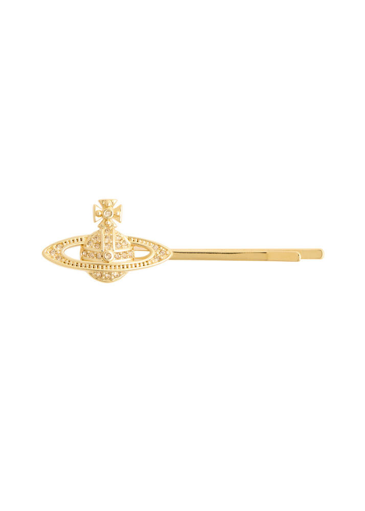 Vivienne Westwood Mini Bas Relief orb Hair Clip - Gold Cover