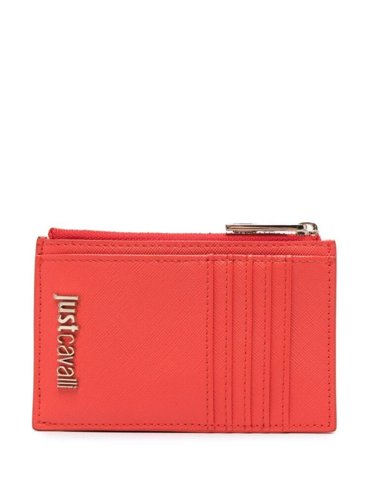 Just Cavalli logo-lettering zip-up wallet - Orange Cover