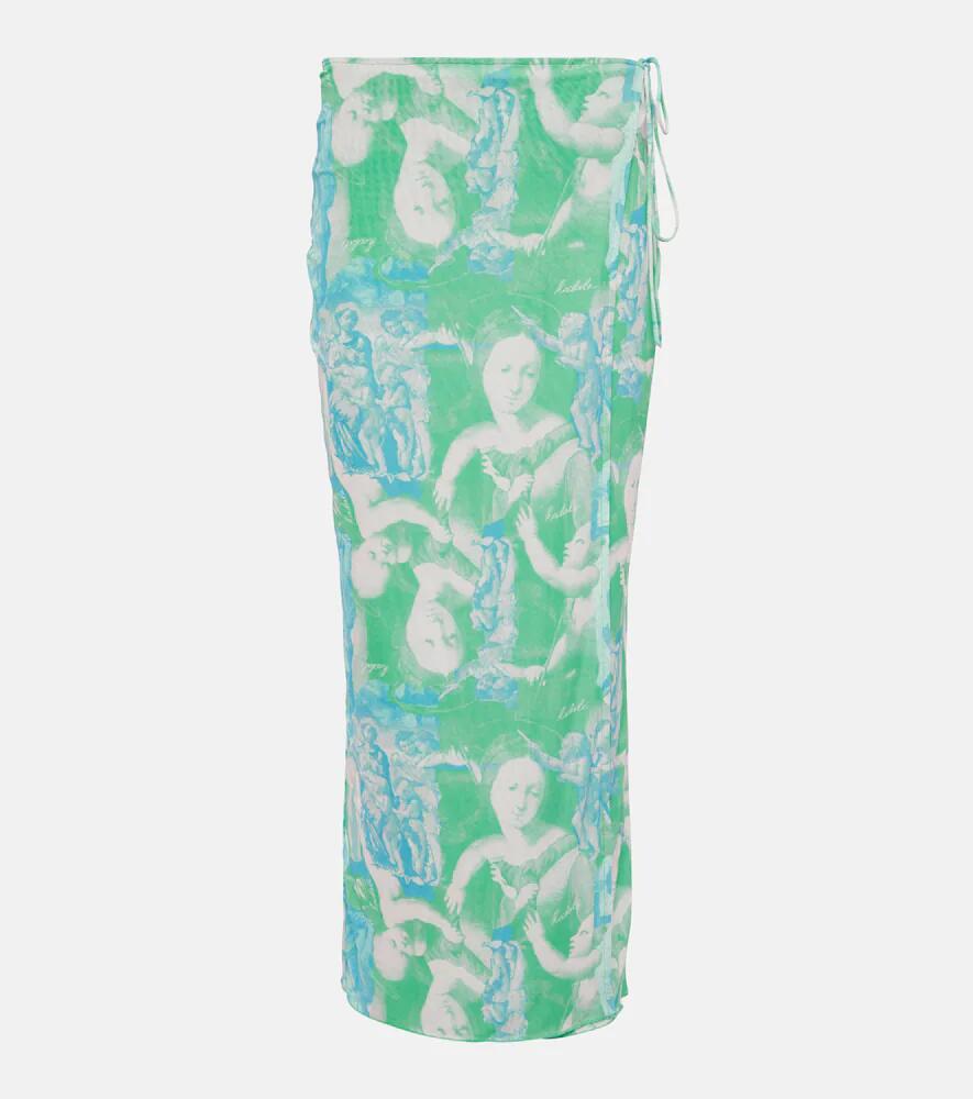 Rotate Printed mesh wrap skirt Cover