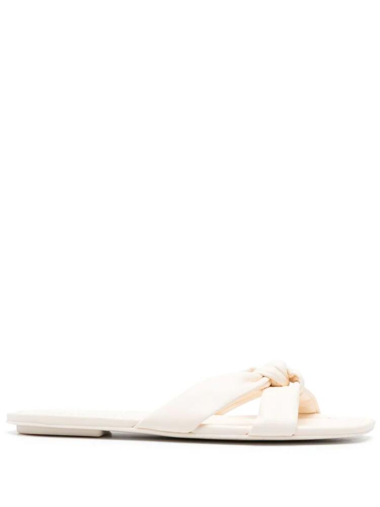 Stuart Weitzman flat-sole leather mules - White Cover