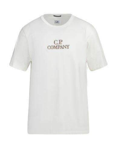 C. p. Company Man T-shirt Off white Cotton Cover