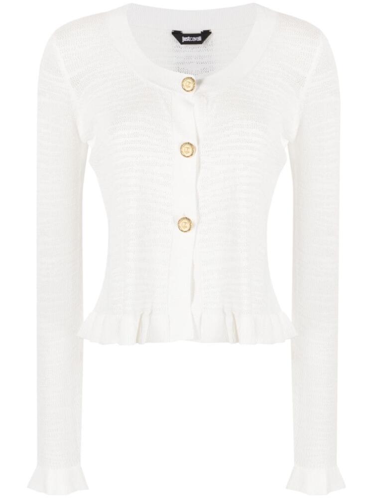 Just Cavalli tiger-jacquard cardigan - White Cover