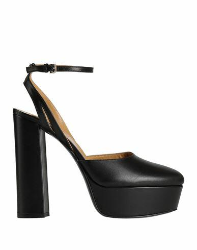 Patrizia Pepe Woman Pumps Black Leather Cover