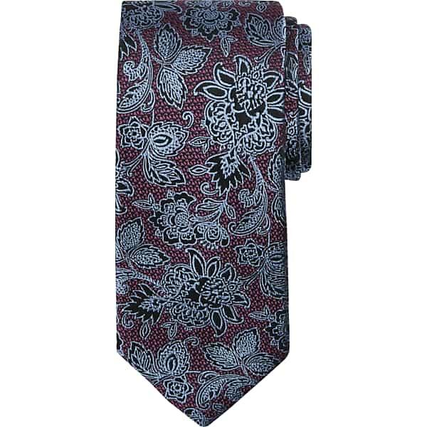 Pronto Uomo Big & Tall Men's Narrow Filetto Floral Tie Purple - Only Available at Men's Wearhouse Cover