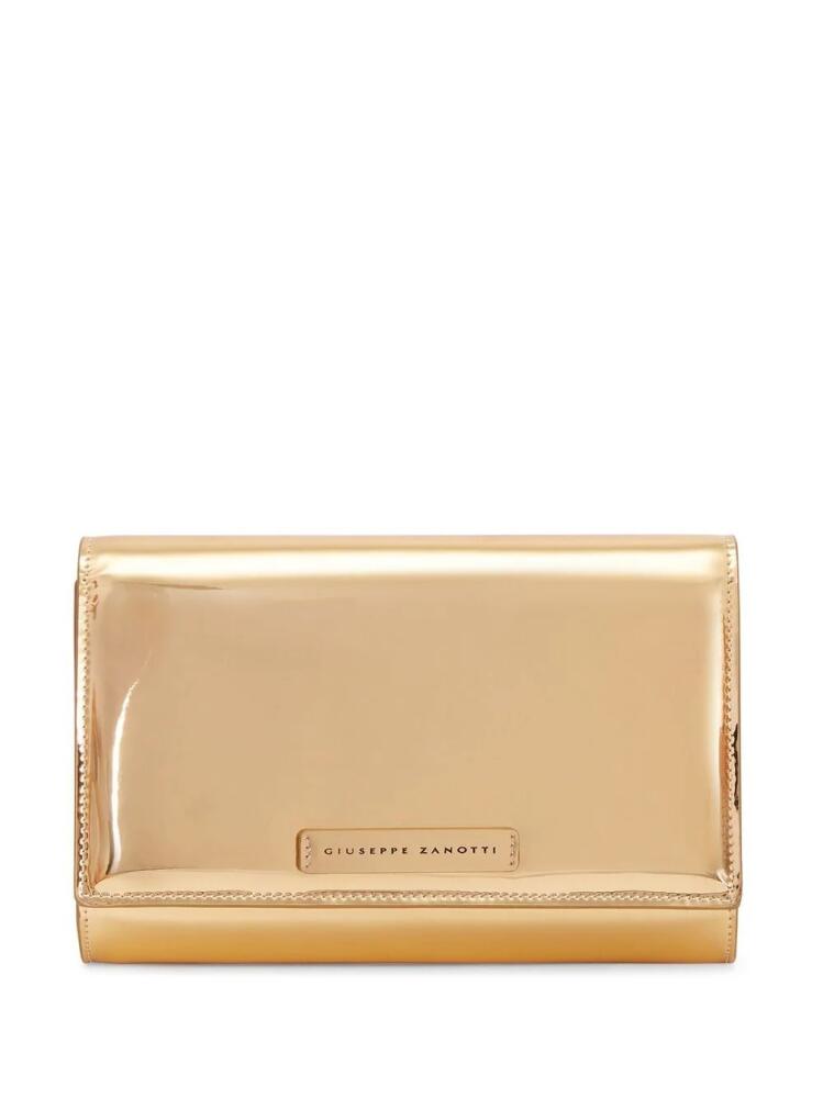 Giuseppe Zanotti Wendy logo stamp clutch bag - Yellow Cover