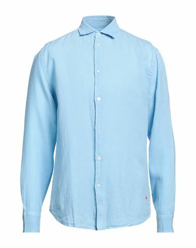 Peuterey Man Shirt Sky blue Linen Cover