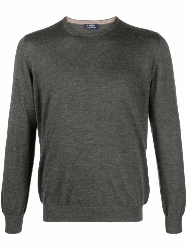 Barba ribbed cashmere-silk jumper - Grey Cover