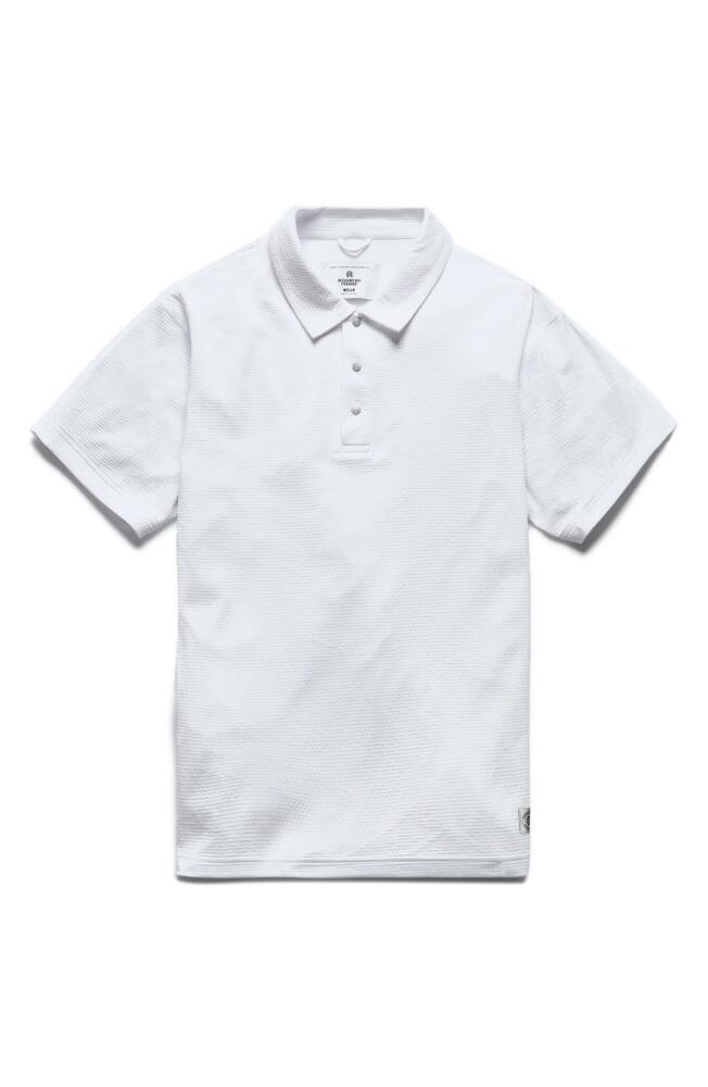 Reigning Champ Solotex Mesh Tiebreak Performance Polo in White Cover